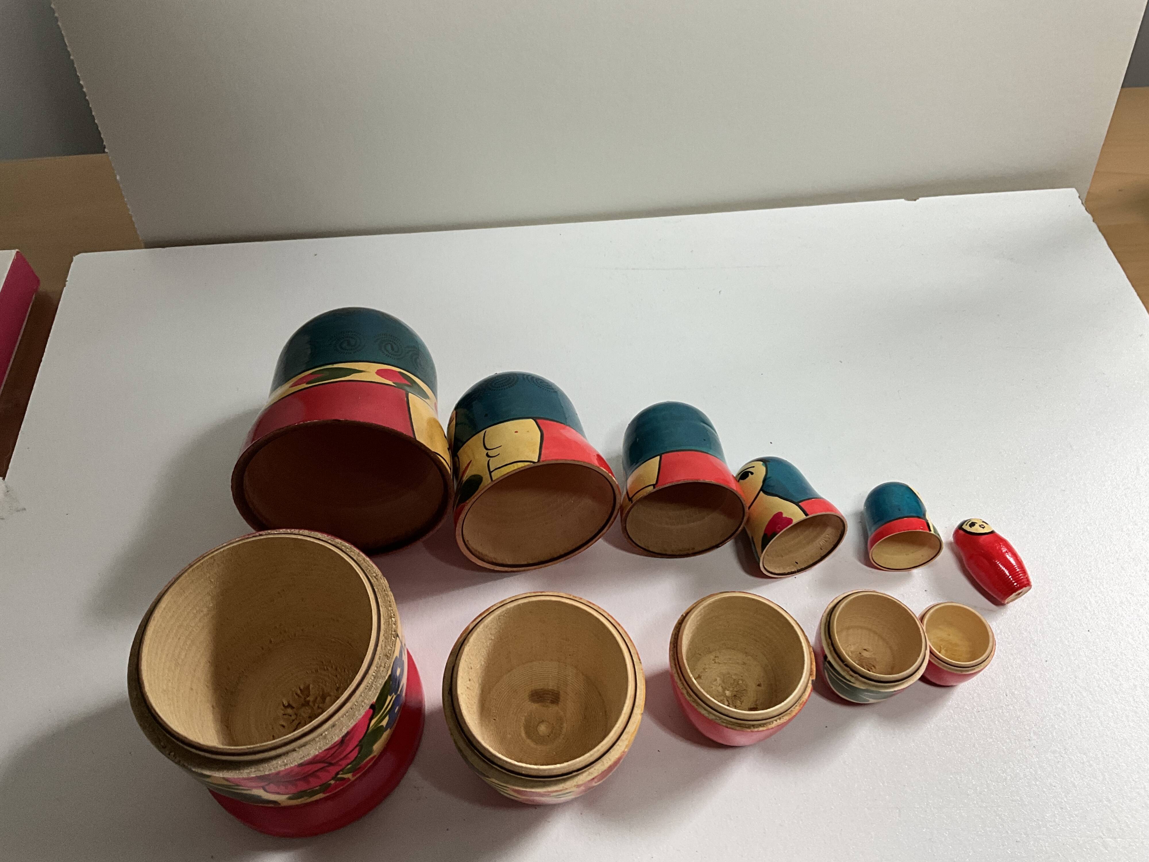 Vintage Russian Folk Art Matryoshka Dolls