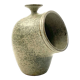 Organic green ceramic vase, France 1960s