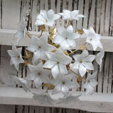 Murano and brass glass flowers