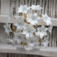 Murano and brass glass flowers