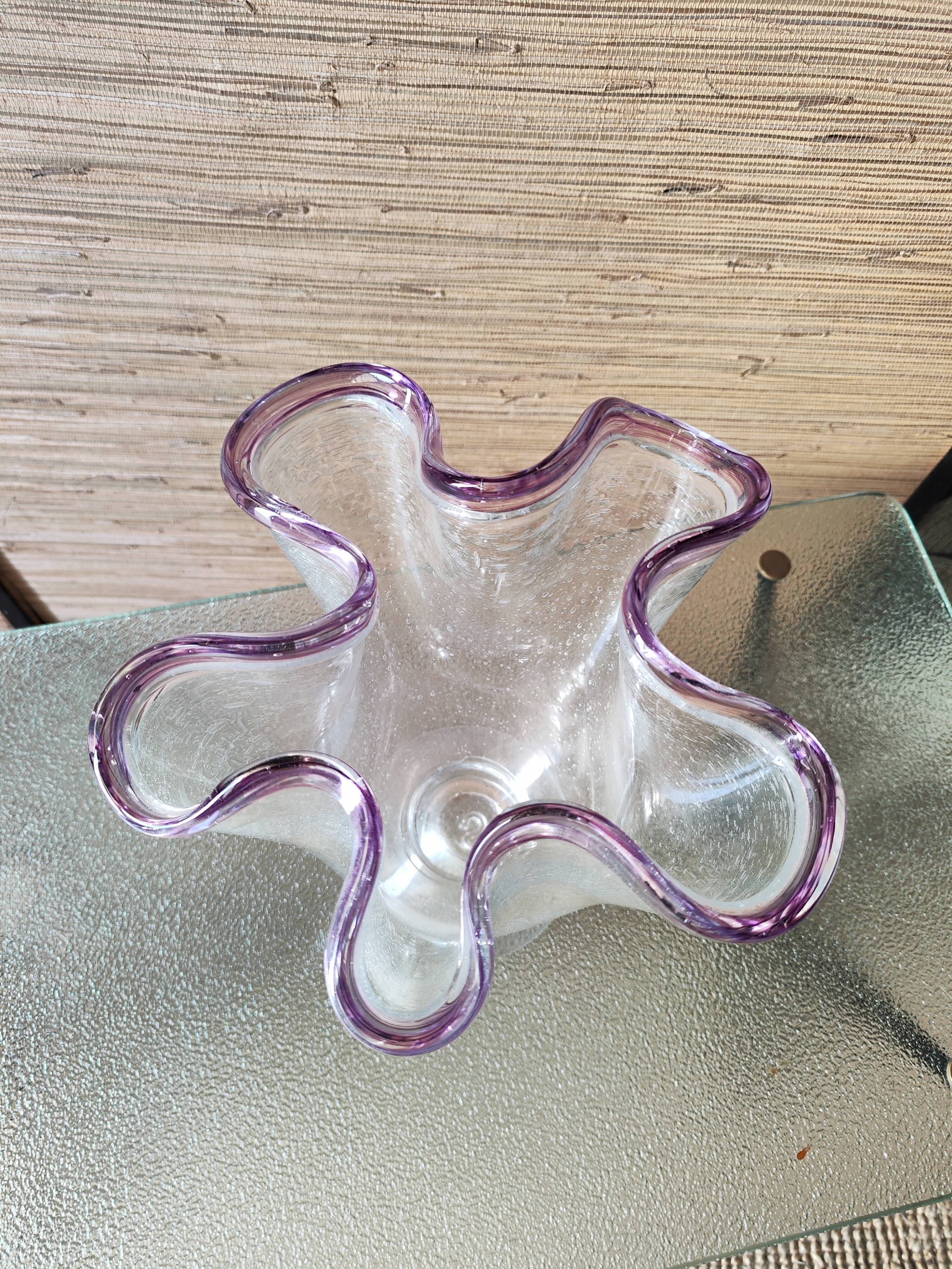 Large Michel Steiner handkerchief vase