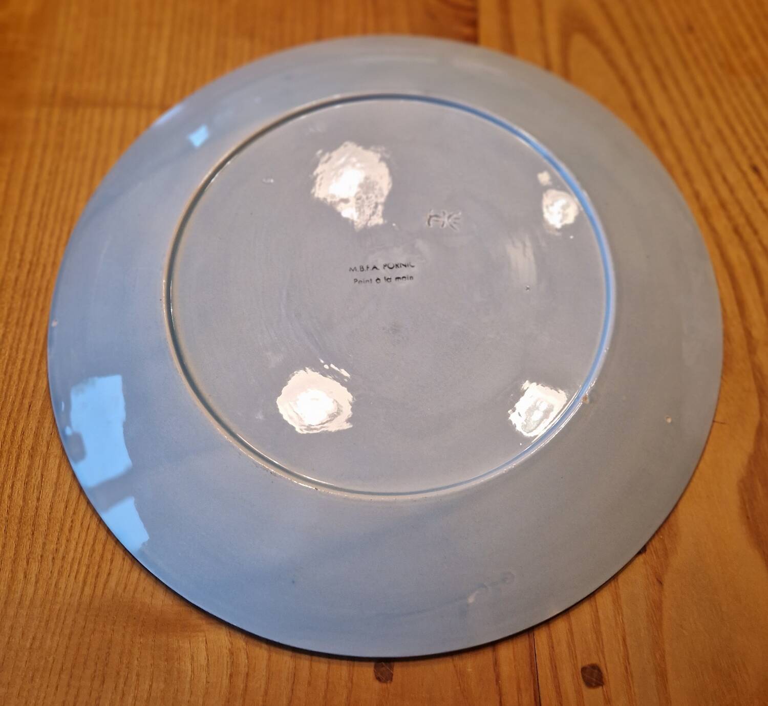 Oyster display dish, Pornic earthenware