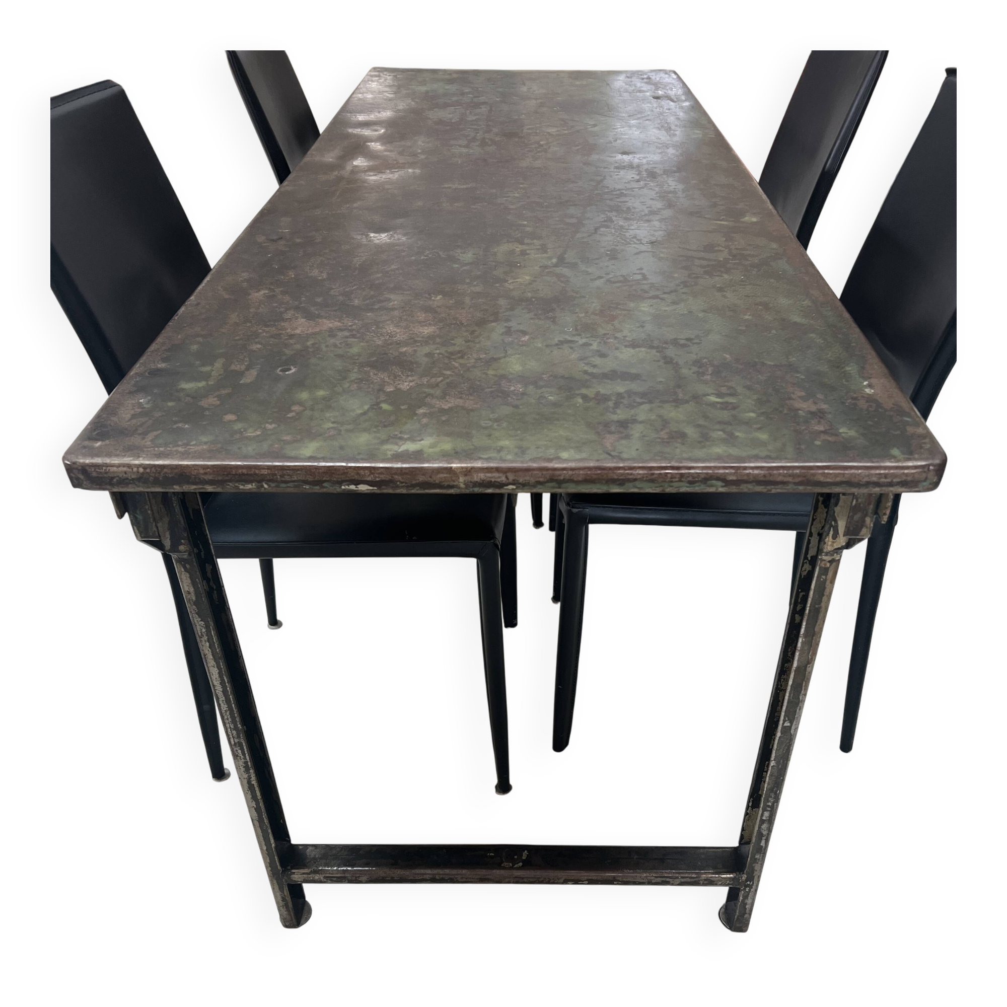 Old industrial military table