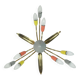 1950s mid century sputnik spider 9-light CEILING LAMP brass metal