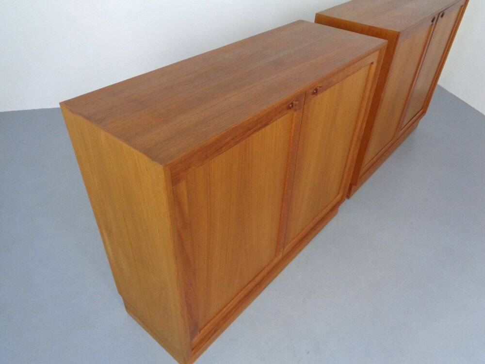 Large teak chest by H. W. Klein for Bramin, 1960s