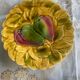 Set of 4 dessert plates in Sarreguemines majolica.
