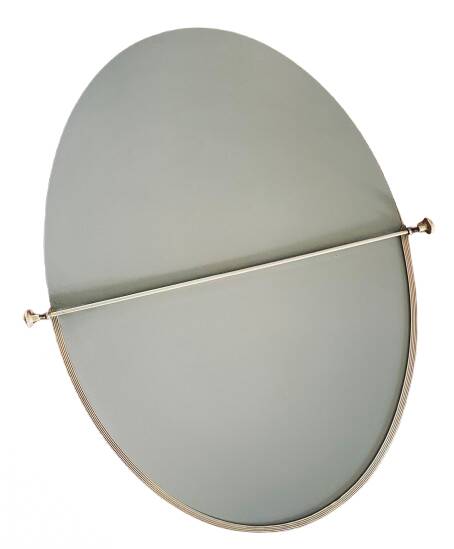 Oval brass mirror 70 x 50