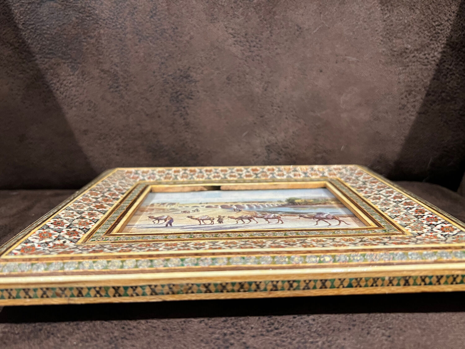 Marquetry photo frame