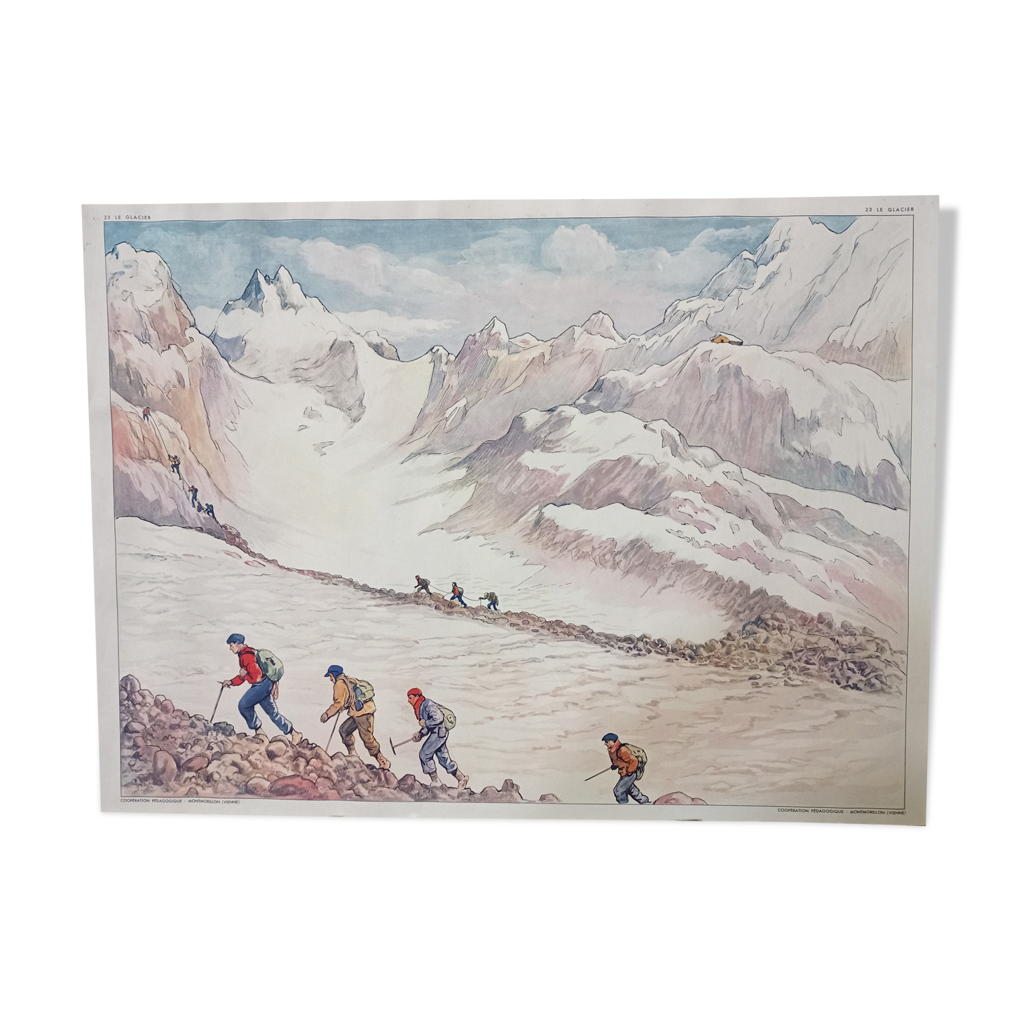 School poster Rossignol 23 The glacier 24 The worn mountain