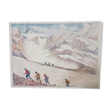 School poster Rossignol 23 The glacier 24 The worn mountain