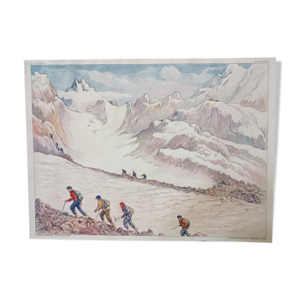 School poster Rossignol 23 The glacier 24 The worn mountain