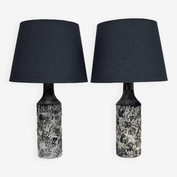 Ceramic table lamp pair Birch by Bruno Karlsson for Ego, Sweden 1970s