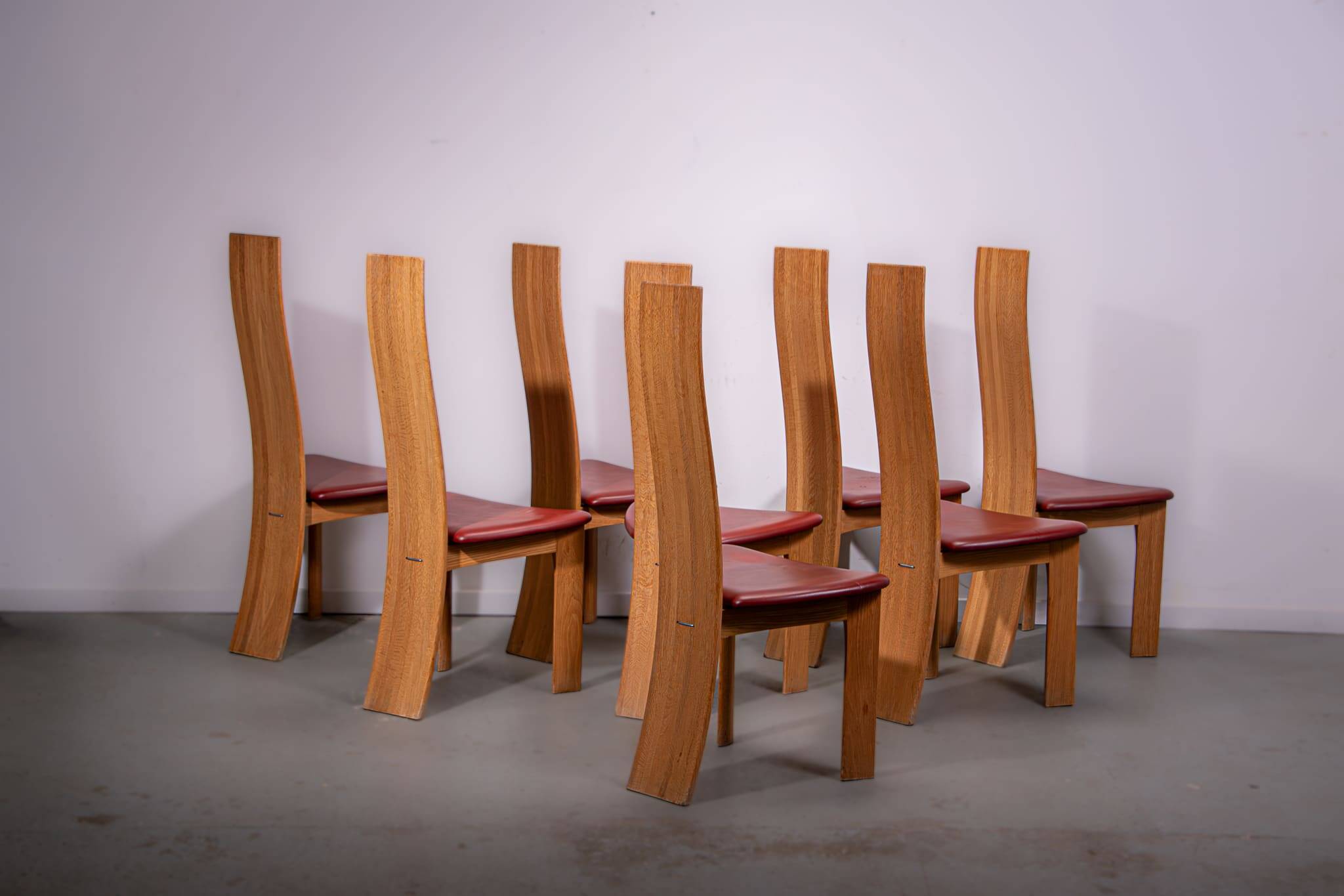 8 chaises Iris par Bob Van den Berghe pour Van den Berghe – Pauvers