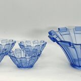 Art Deco Murano glass serving bowl set of 13. Italy 1930s