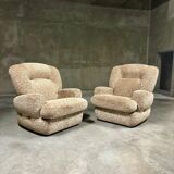 Pair of seventies foam armchairs
