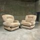 Pair of seventies foam armchairs