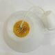 Suspension opaline blanche/vintage