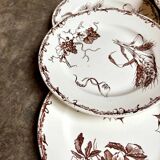 6 assiettes à dessert HB & Cie en terre de fer marron