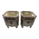 Pair of onion pots Samson 19th century Polychrome earthenware Strasbourg style Antique cache pots