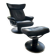 1 Stressless Jazz armchair - black leather and its ottoman