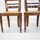 Ensemble de quatre chaises de salle à manger, en bois massif années 1950 Tchécoslovaquie