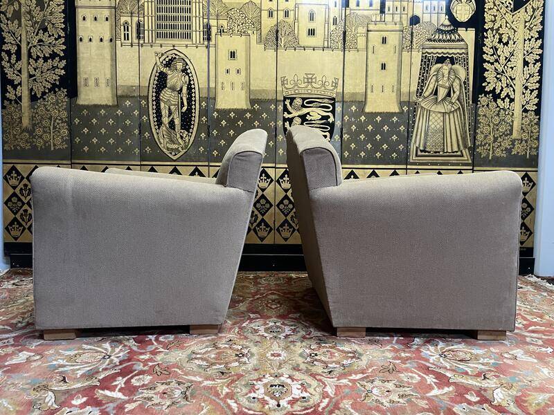 Paire de fauteuils club Art Déco