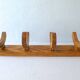 4-piece solid wooden coat rack, 1960s
