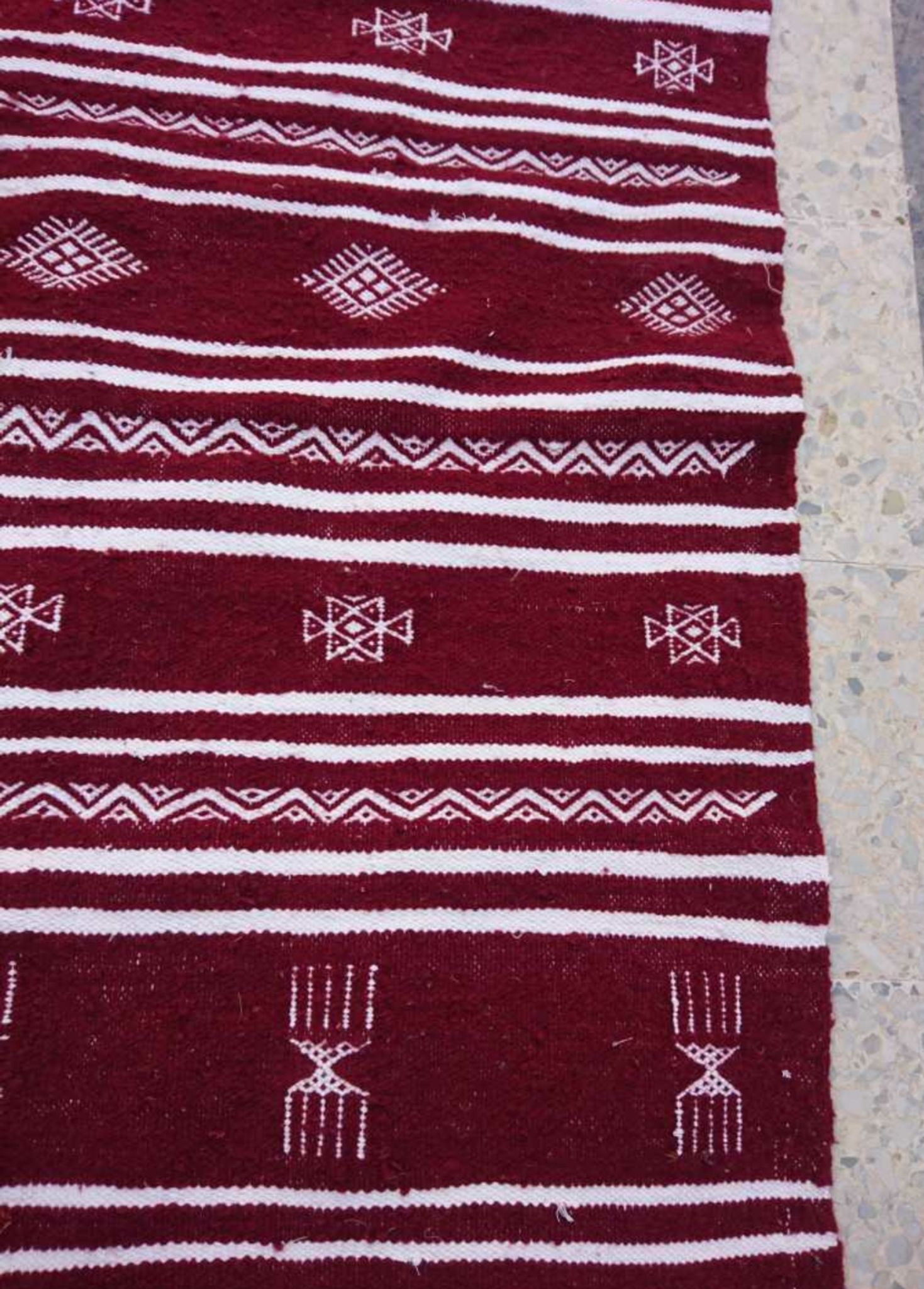 Carpet wool handmade great Bordeaux size250x134cm