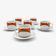 Schirnding Bavaria graphic orange coffee cups 1970s