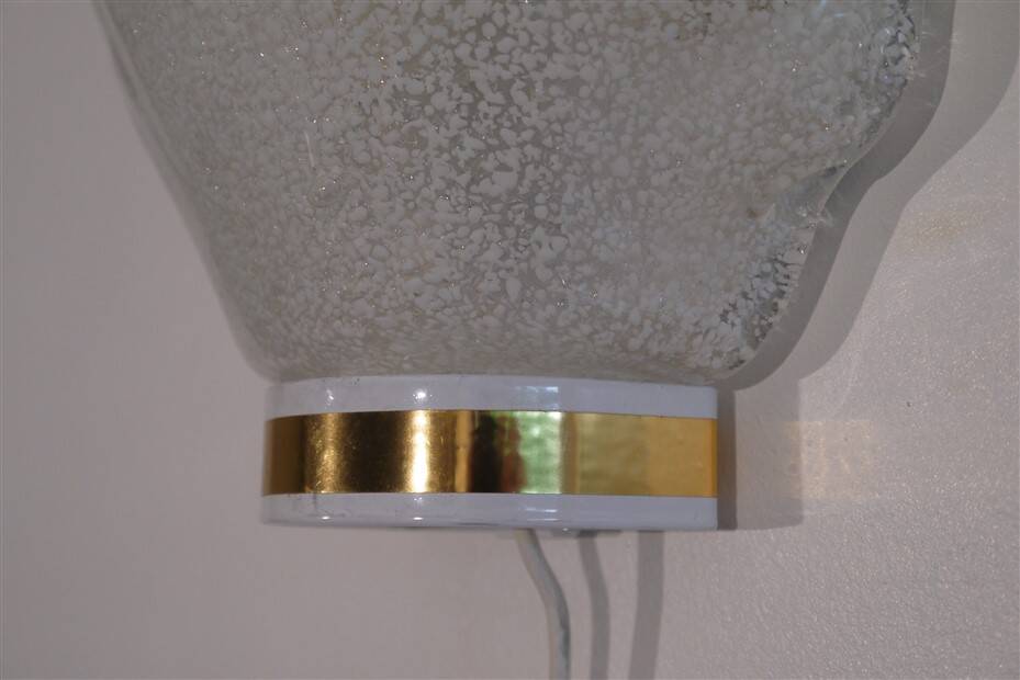 Scandinavian glass wall light 1970