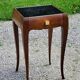 Vintage side table from the 30s/50s in beech and mirror top