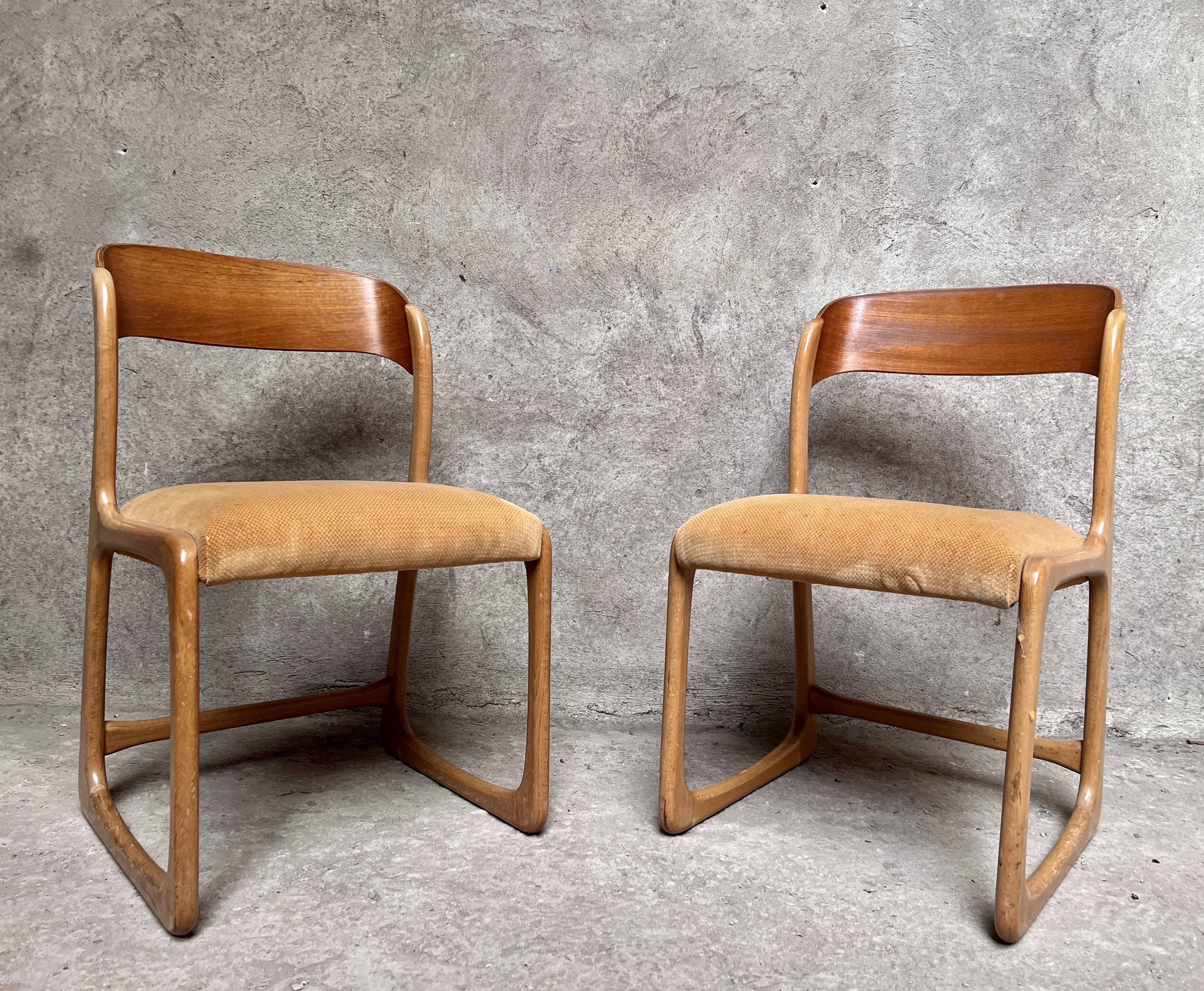 Pair of Baumann Traineau chairs
