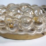 Plafonniers en verre bullé par Helena Tynell pour Glashütte Limburg, lot de 2