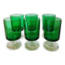 Cavalier Luminarc green liqueur glasses