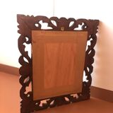 Old mirror carved wooden frame