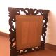 Old mirror carved wooden frame