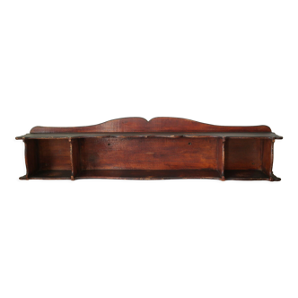 Old country wall shelf in beech wood