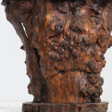 Brutalist tree trunk console bar 1970s