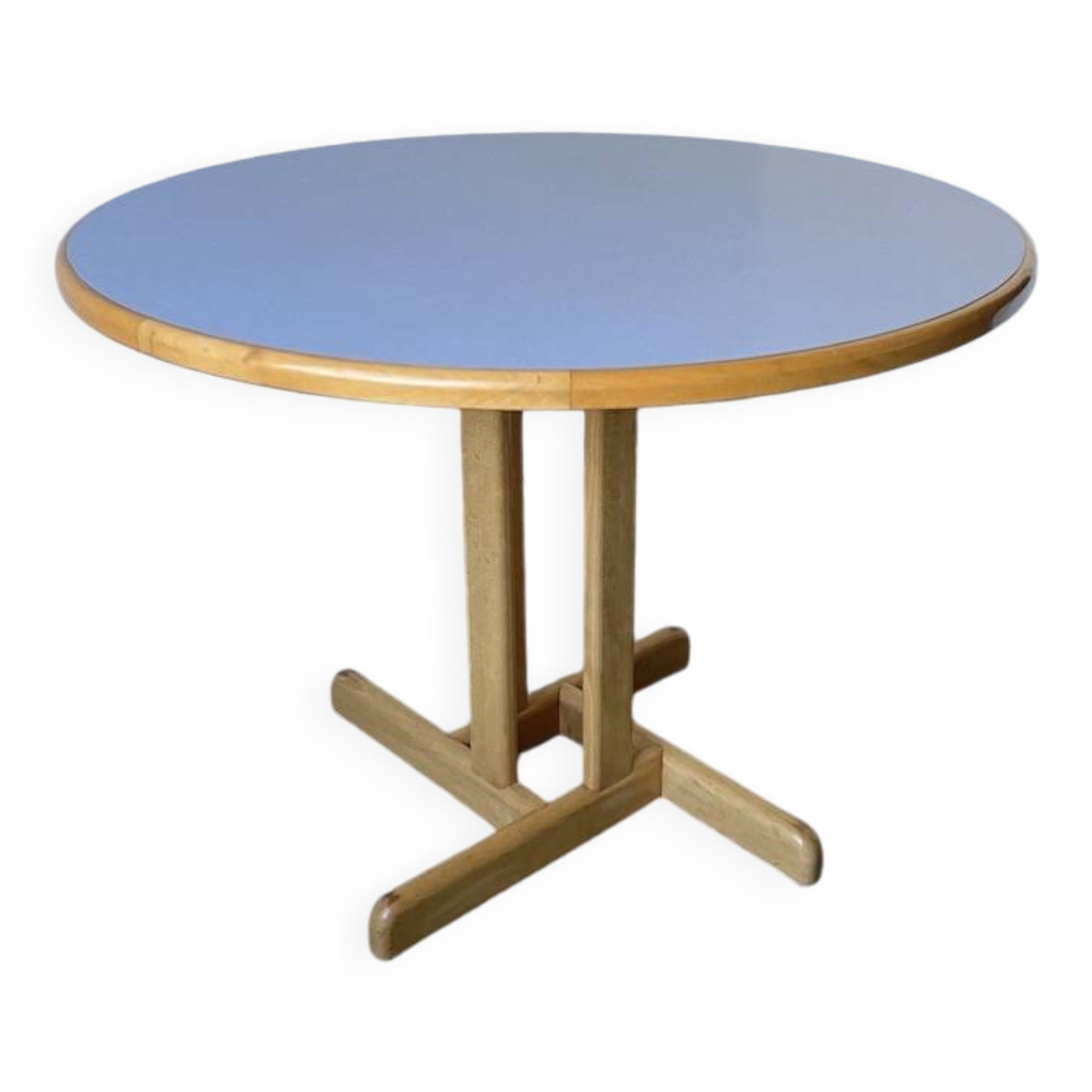 80s round beech table