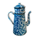 Vintage blue speckled enamel coffee maker