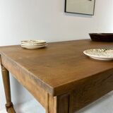 Oak work table, 1850