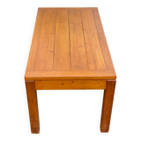 Rectangular Scandinavian coffee table in solid wood 1950