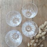 Cristal d'Arques foot glasses model "Versailles"