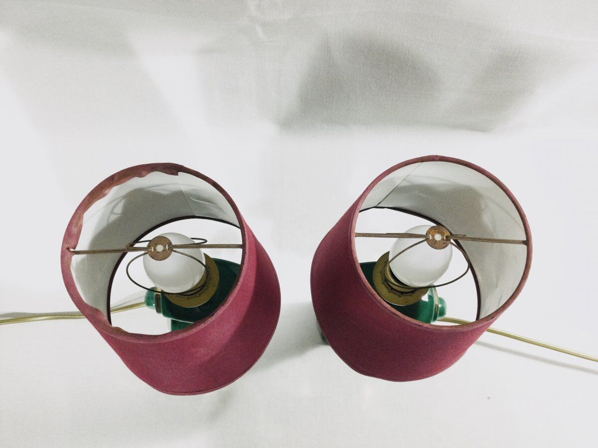 Pair of art deco lamps