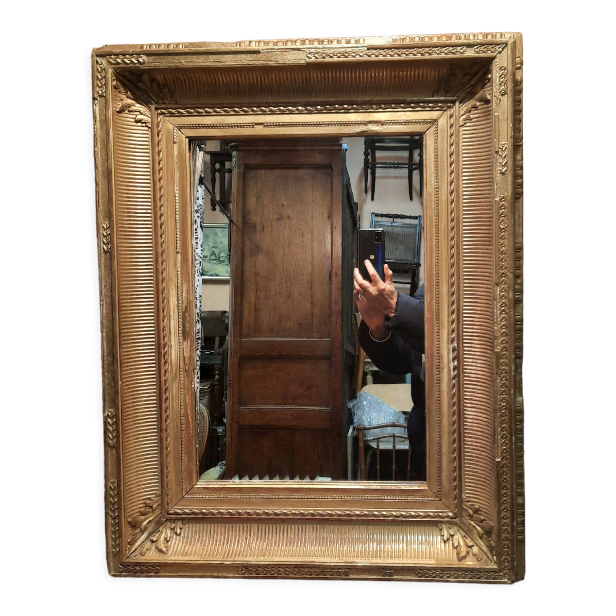 Gilded wood mirror 59x76cm