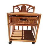 Table de nuit chevet en rotin