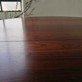 Table ronde, extensible en palissandre, rallonge papillon