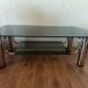 Vintage chrome and smoked glass coffee table