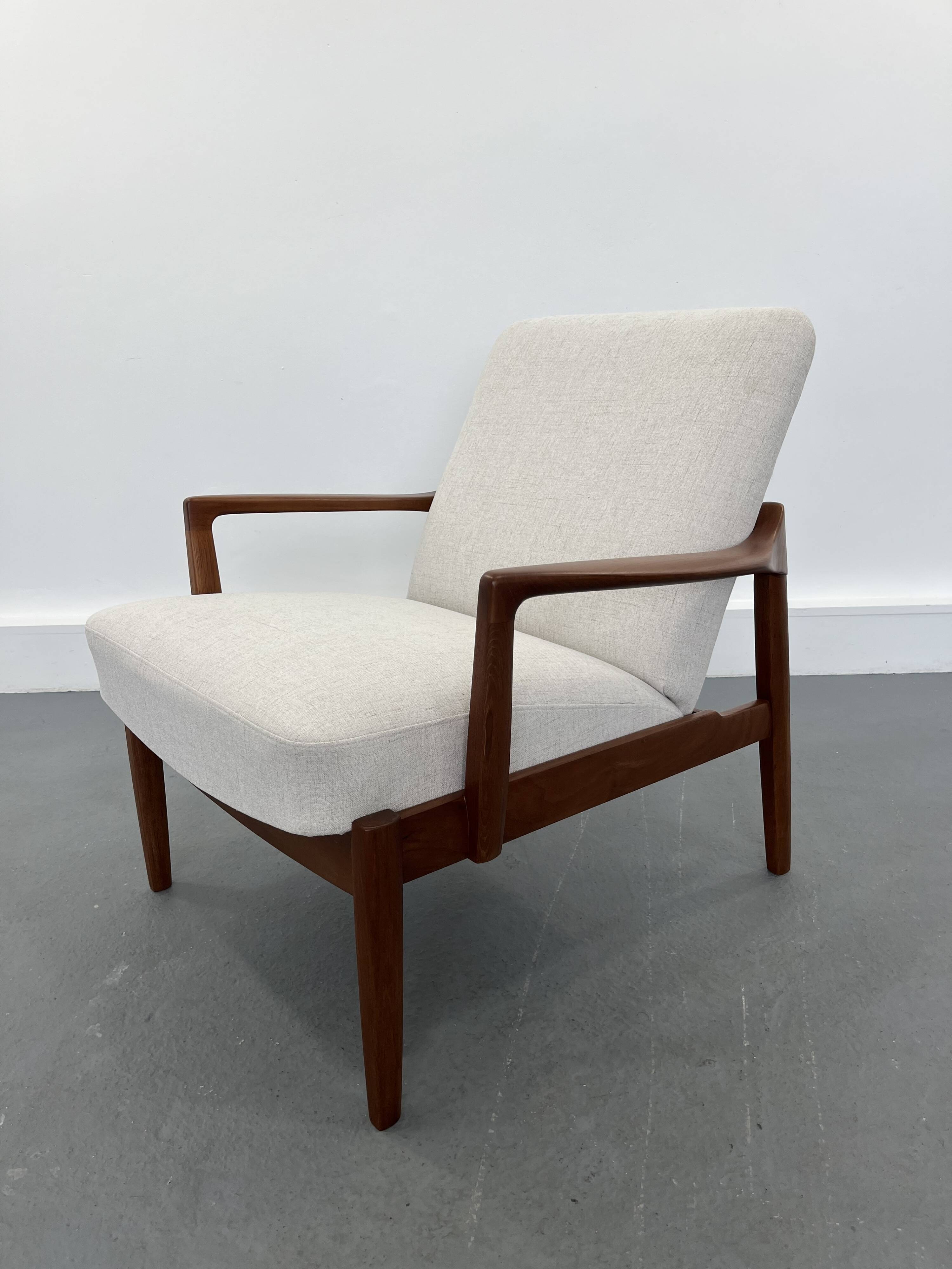 Vintage danish teak lounge chair, 1970s