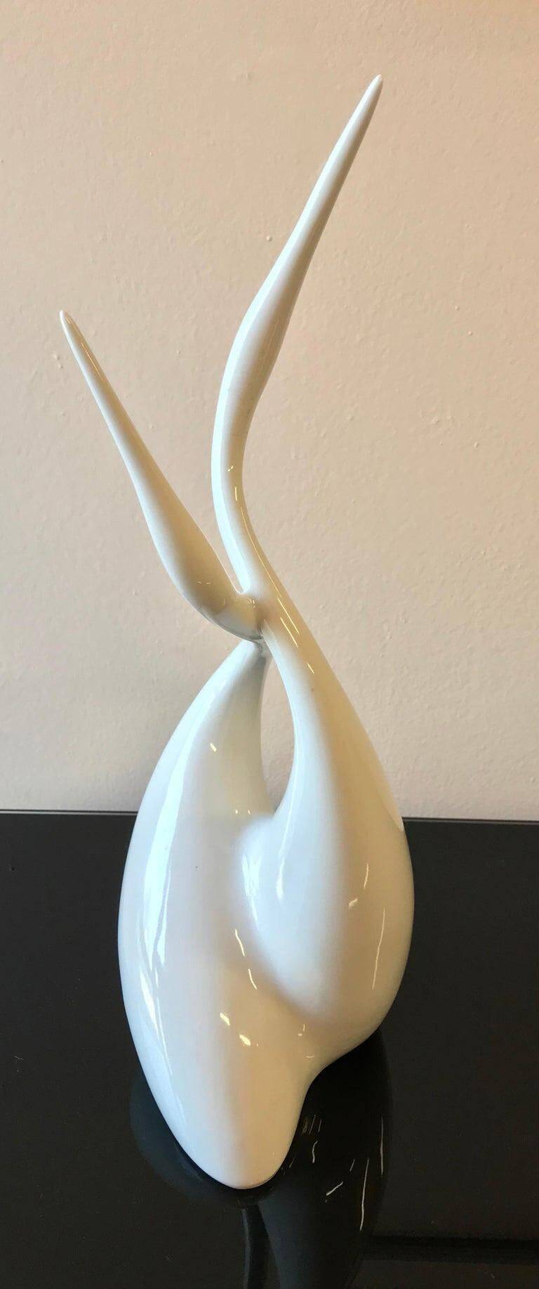 Royal Dux Herons Sculpture by Jaroslaw Jezek, Mid-Century 1958